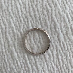 18K WHITE REAL GOLD FLUTED BEZEL FOR 36MM Watch